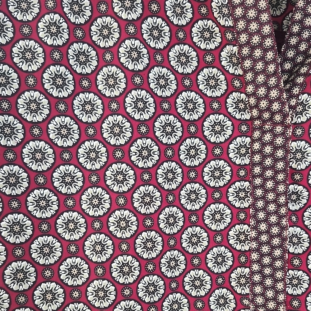 Antilia Femme Tunic Blouse Geometric Mandala Print 3/4 Tab Sleeves Woman Small - Picture 2 of 8